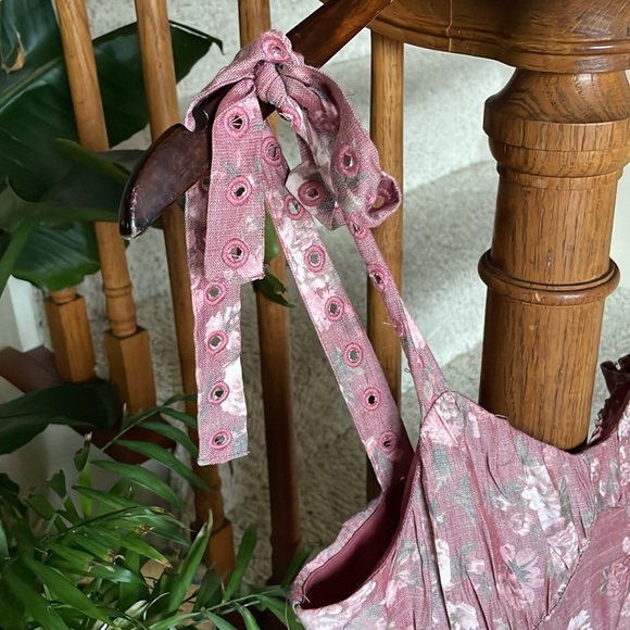 Altard State Floral Pink Tiered Midi Dress - Picture 6 of 12